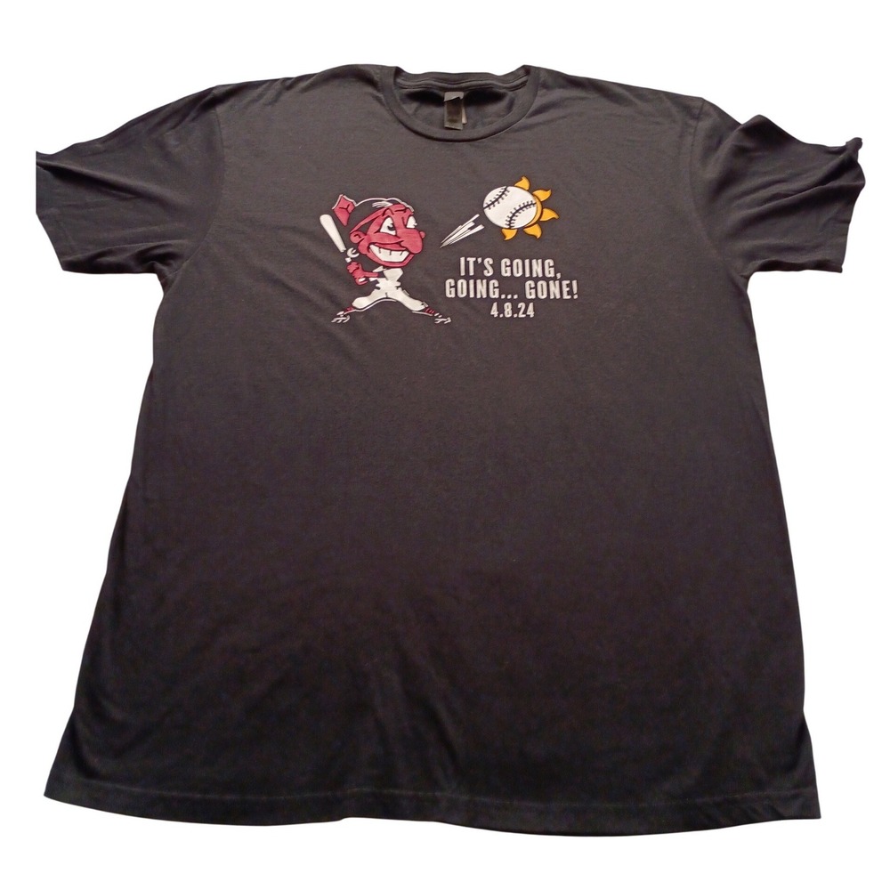 Gildan T-Shirt Men's 4.8.24 Solar Eclipse Baseball Graphic XL Black Short Tee